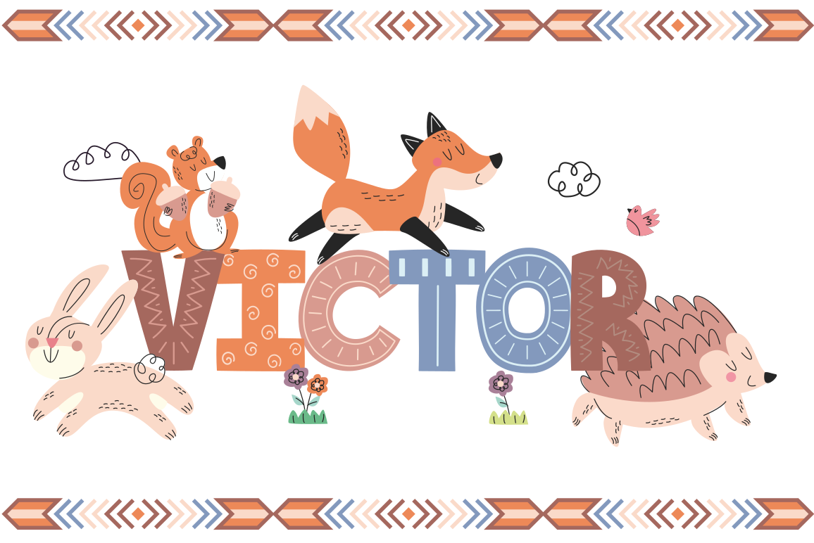 Customizable Critters custom vinyl carpet - TenStickers