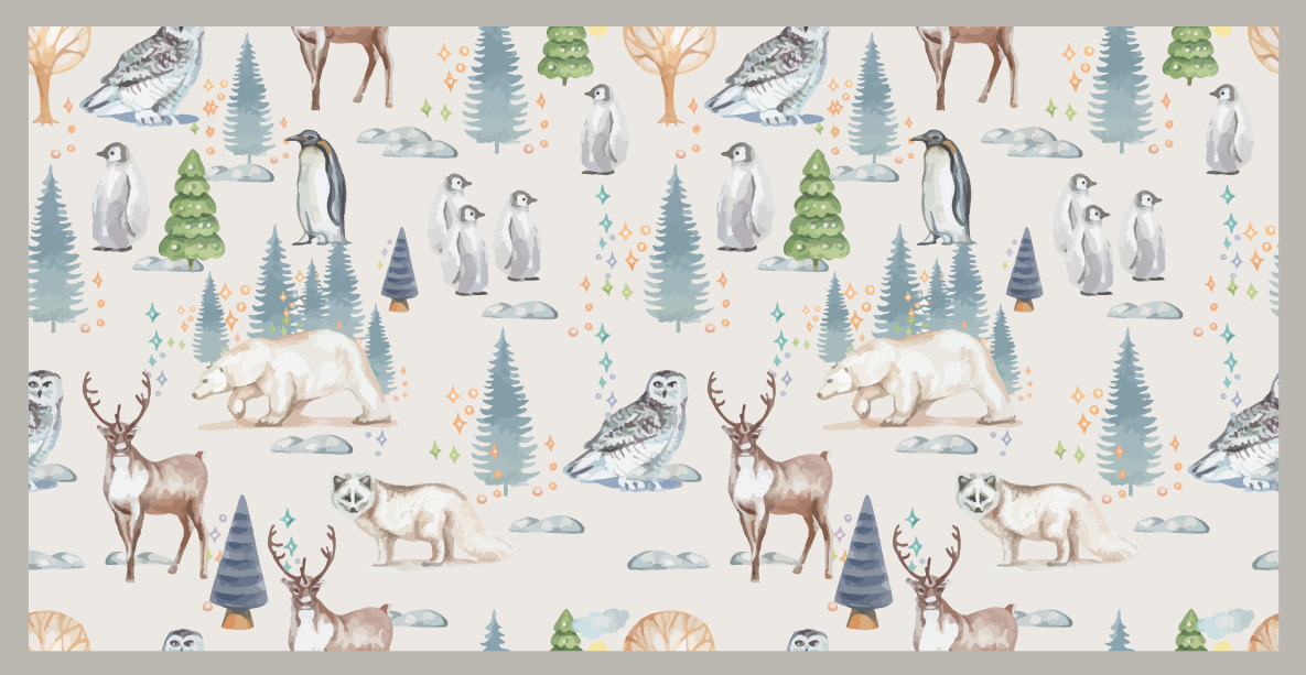 Arctic wildlife animal vinyl carpet - TenStickers