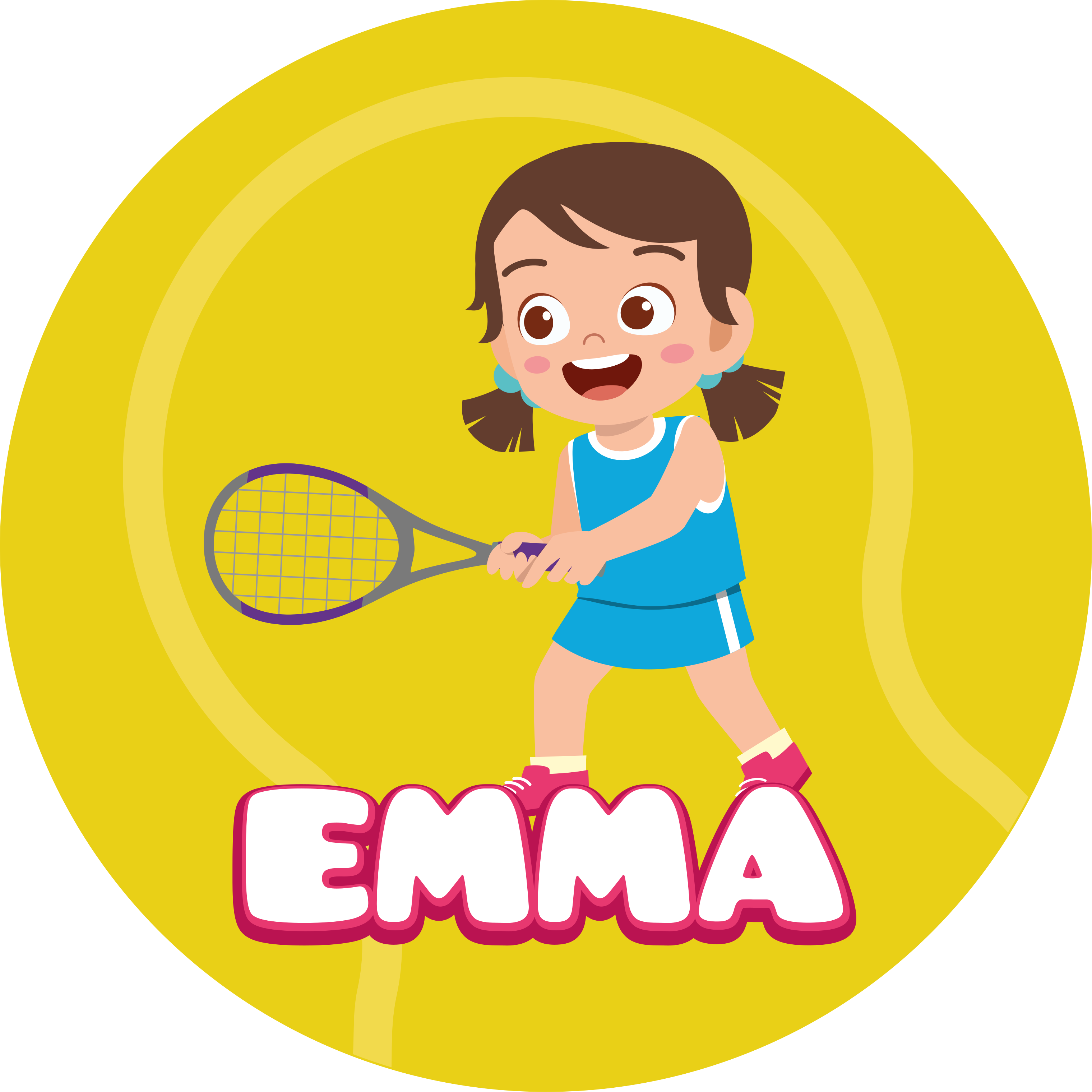 Personalized Tennis custom vinyl carpet - TenStickers