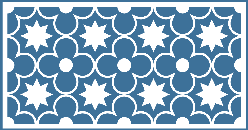 Traditional Motif tile vinyl carpet - TenStickers