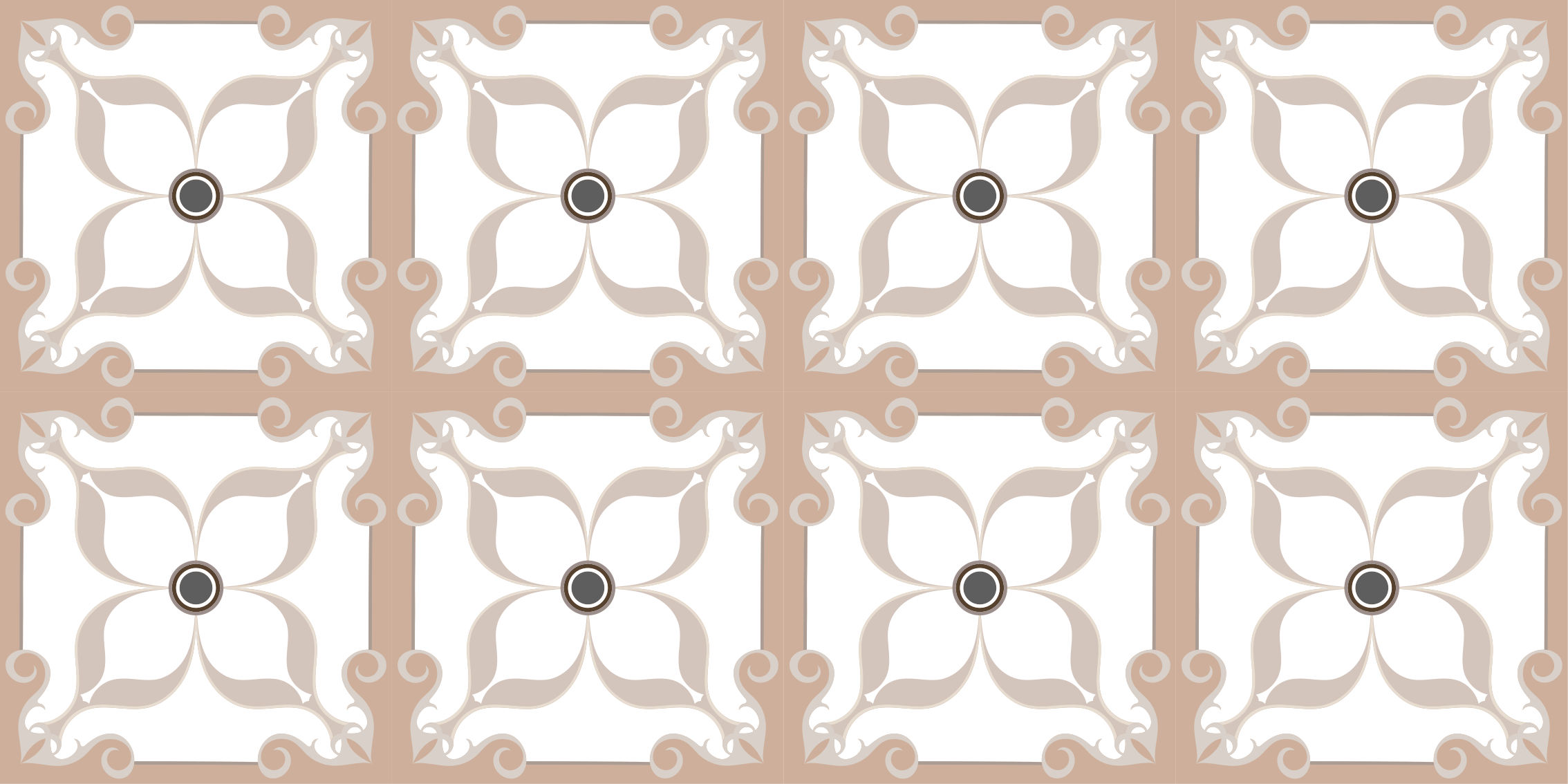 Elegant Symmetry tile vinyl carpet - TenStickers
