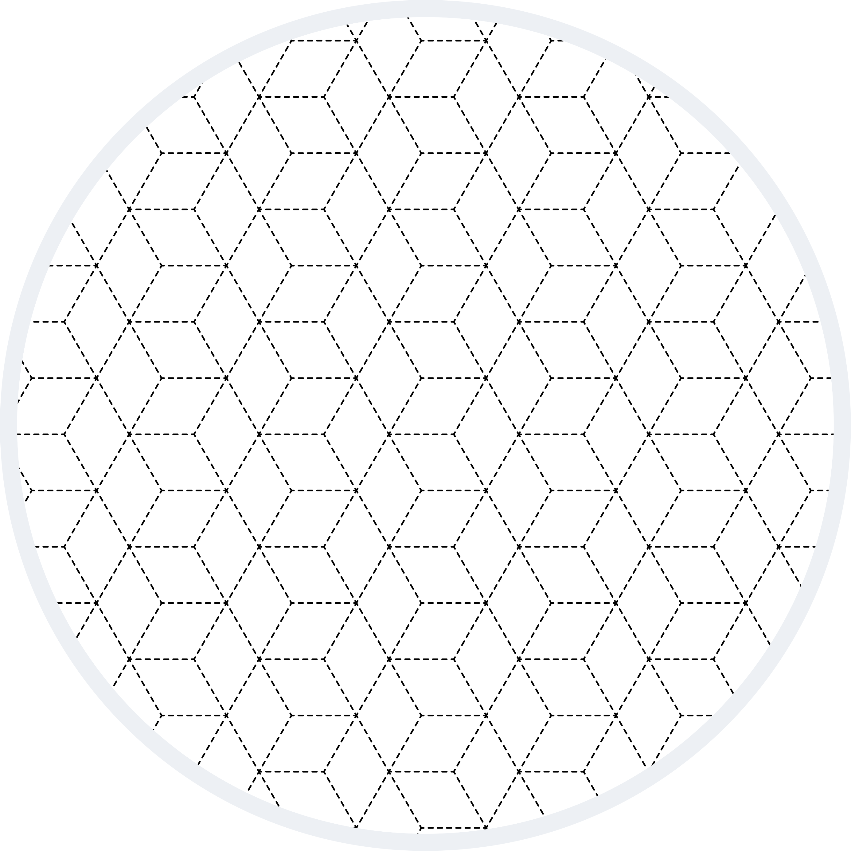 Geometric vinyl carpet with hexagonal outline design - TenStickers