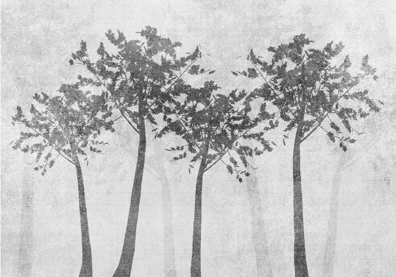 Forest Silhouette nature vinyl carpet - TenStickers