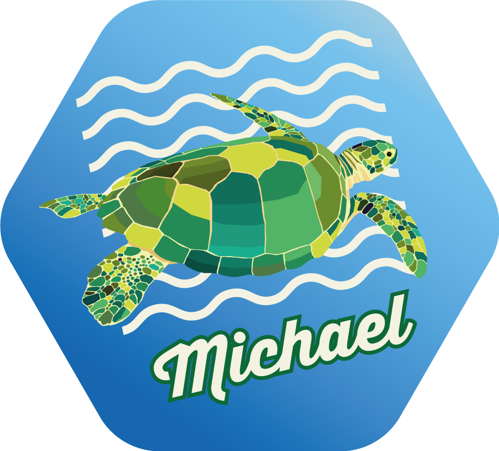 Personalized Sea Turtle custom vinyl carpet - TenStickers