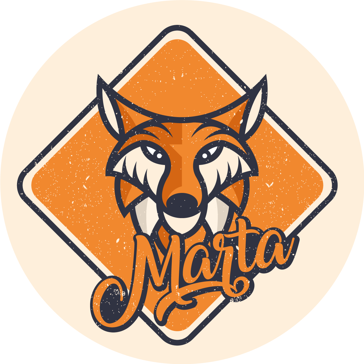 Customizable Clever Fox custom vinyl carpet - TenStickers