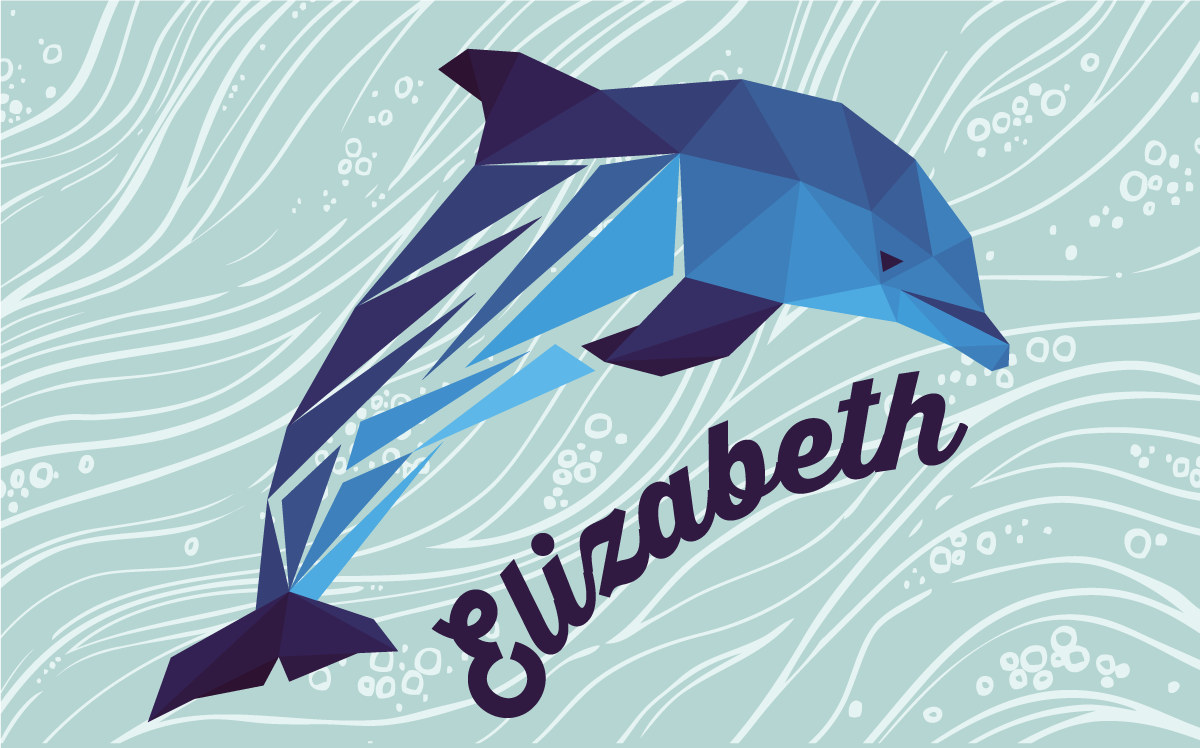 Personalized Dolphin custom vinyl carpet - TenStickers