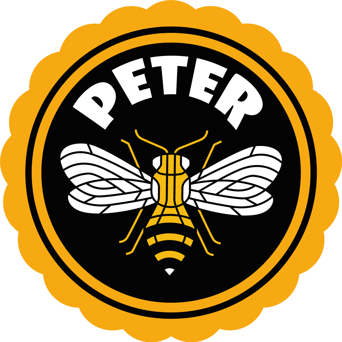 Personalized Bee Emblem custom vinyl carpet - TenStickers