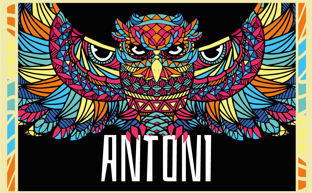 Colorful Owl Customization custom vinyl carpet - TenStickers