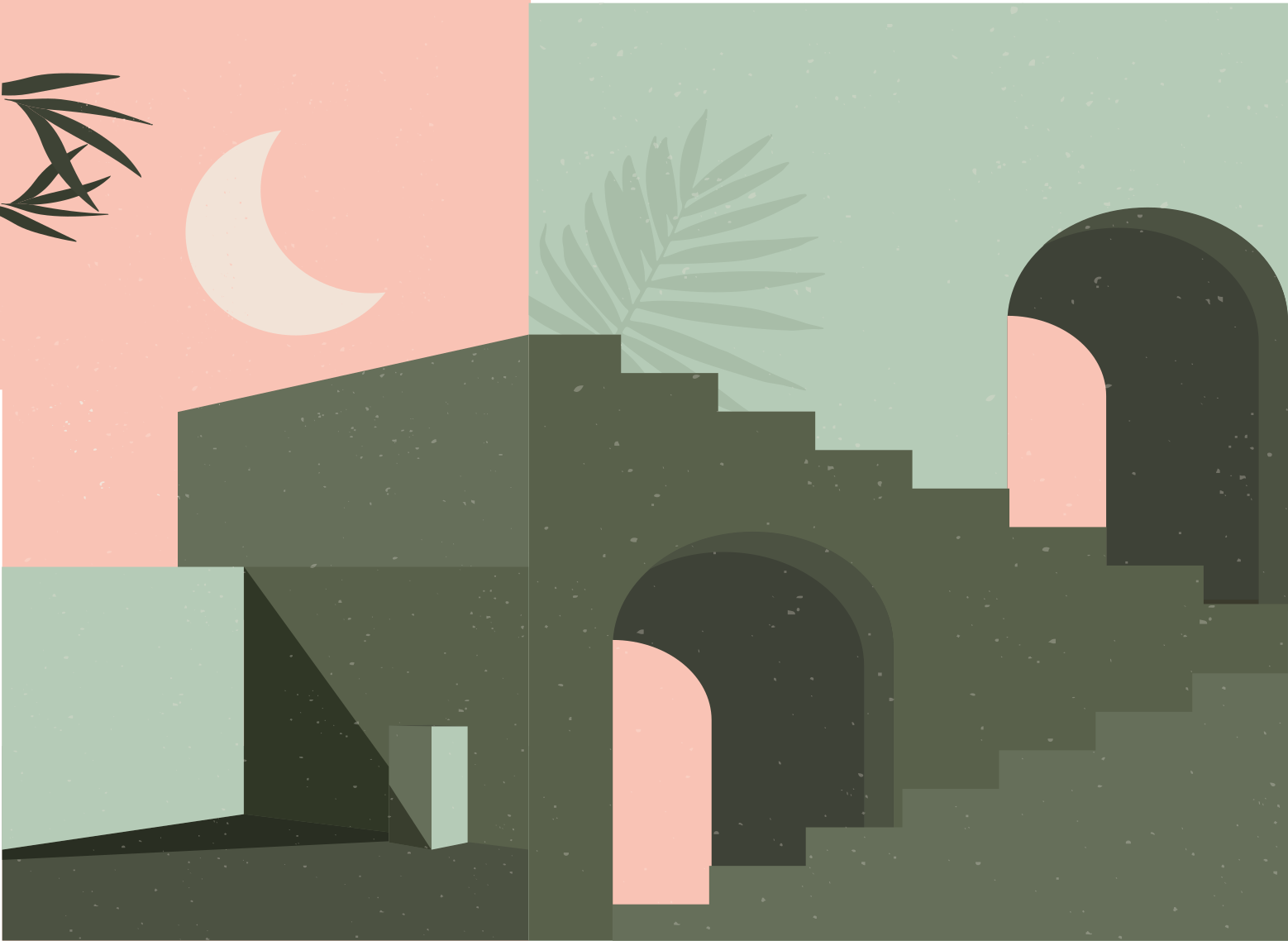 Sleek Conceptual Landscape minimalist vinyl carpet - TenStickers