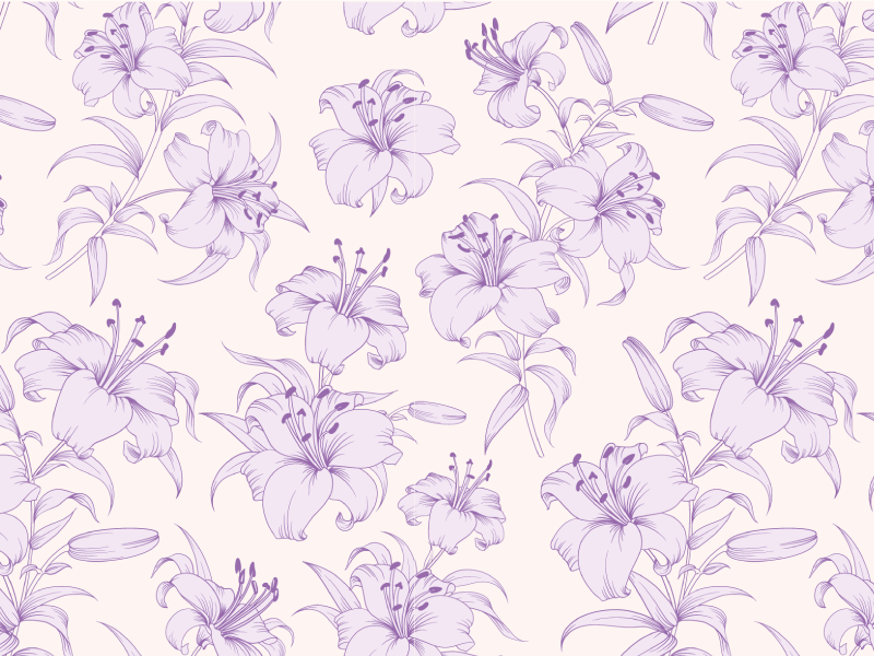 Floral vinyl carpet lilac floral design - TenStickers