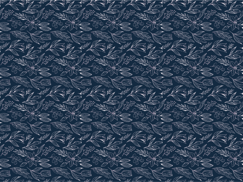 Floral navy elegance floral vinyl carpet - TenStickers