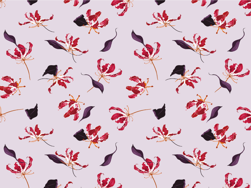 Floral Element Sophistication floral vinyl carpet - TenStickers