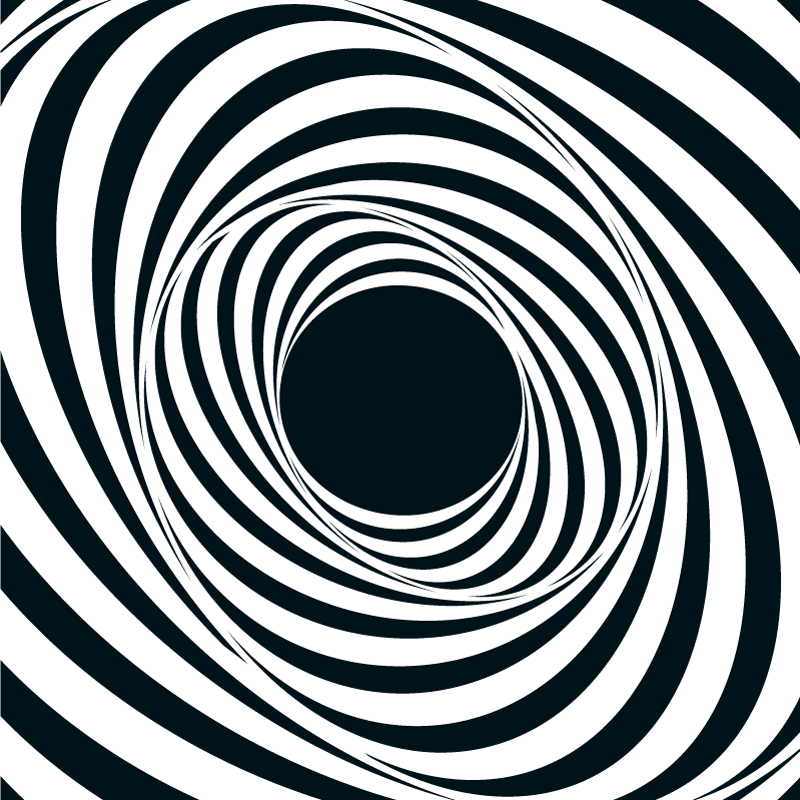 Black White Swirling Pattern geometric vinyl carpet - TenStickers