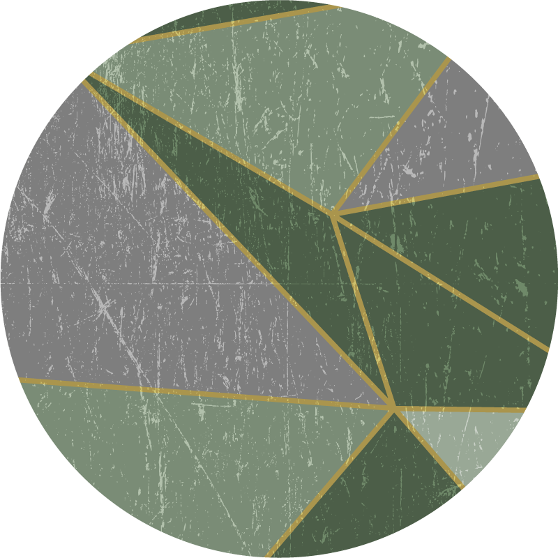 Geometric vinyl carpet geometric patterned circle - TenStickers