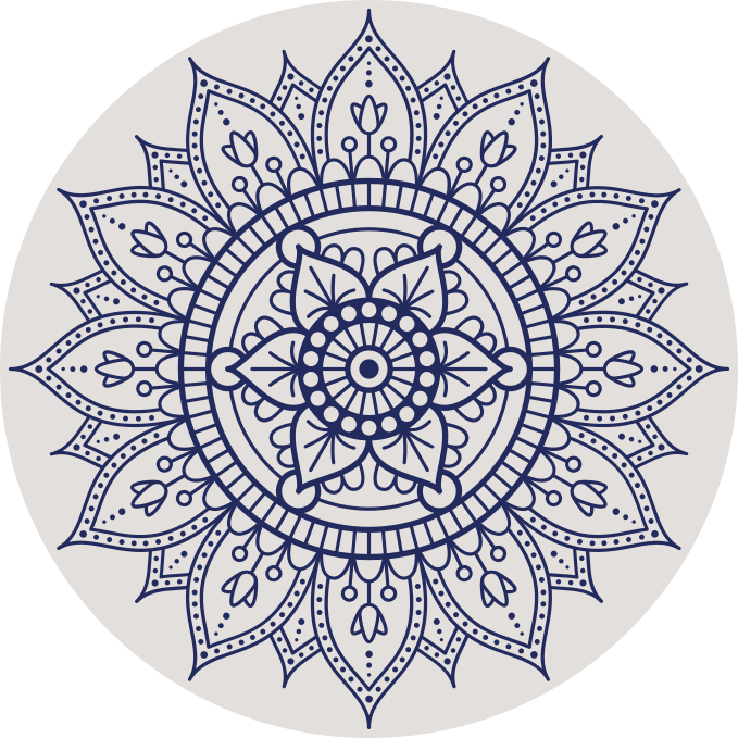 Circular Mandala Floor Decor living room vinyl carpet - TenStickers