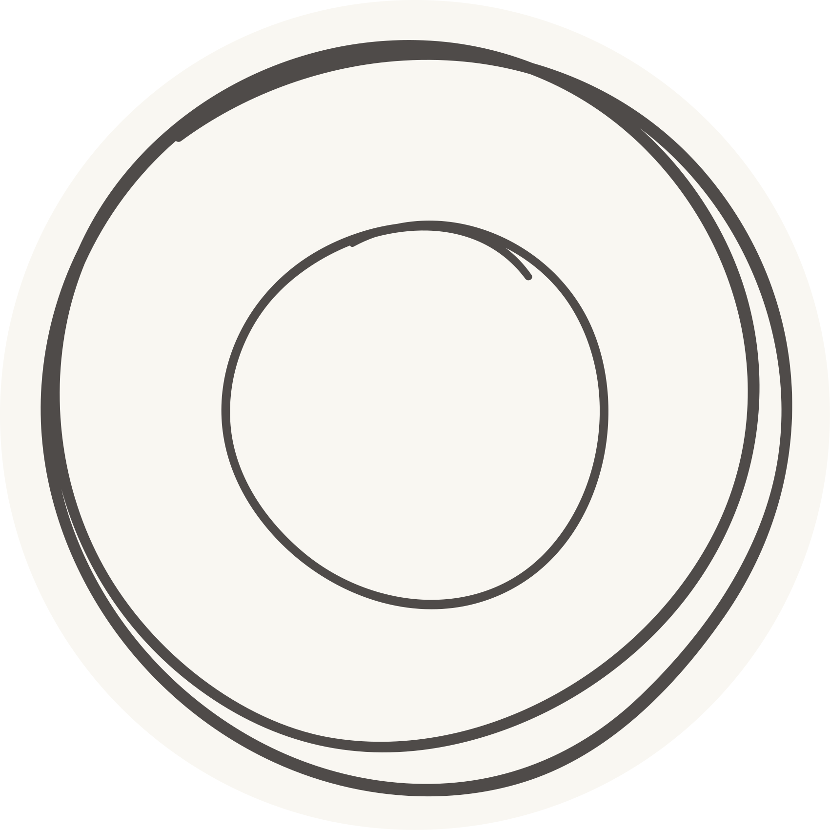 Concentric Circles minimalist vinyl carpet - TenStickers