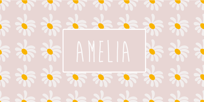 Custom Daisy Pattern personalised vinyl carpet - TenStickers