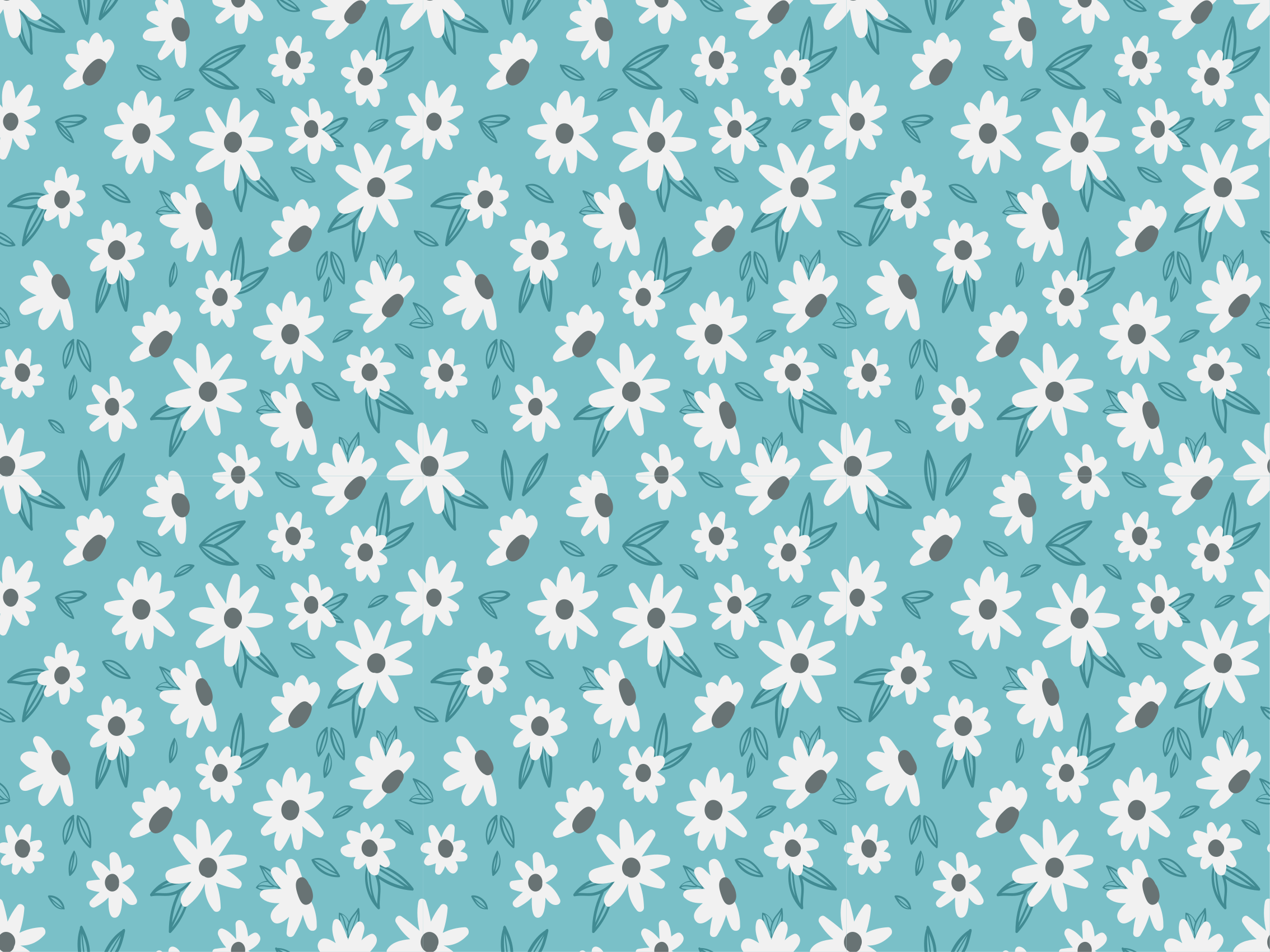Floral vinyl carpet floral patterned decor - TenStickers