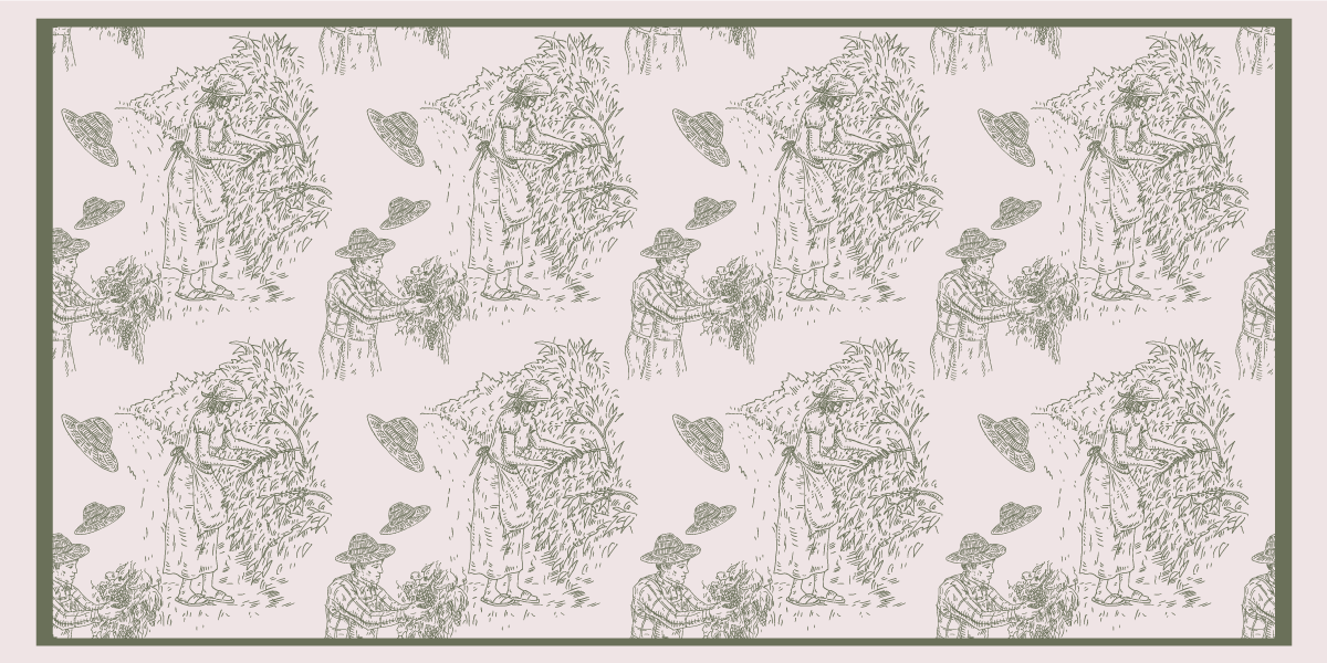 Monochrome Jungle Sketch vintage vinyl carpet - TenStickers