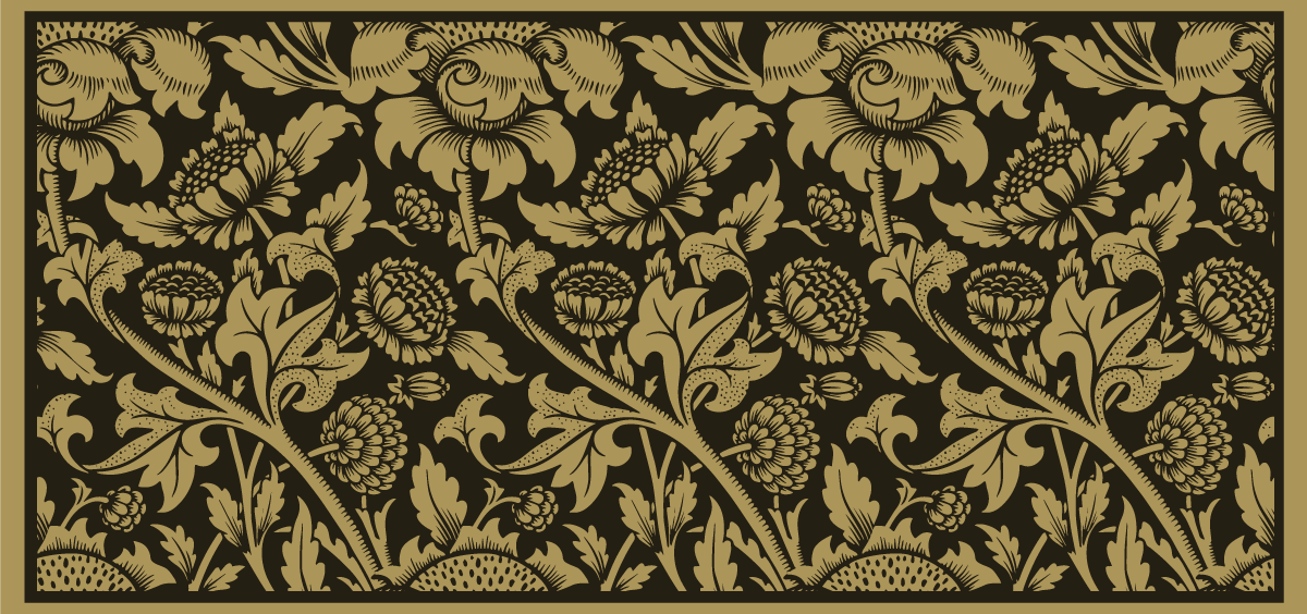 Botanical Pattern Accent floral vinyl carpet - TenStickers