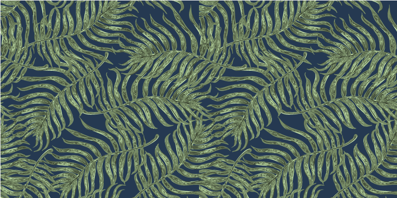 Tropical Leaf Pattern floral vinyl carpet - TenStickers