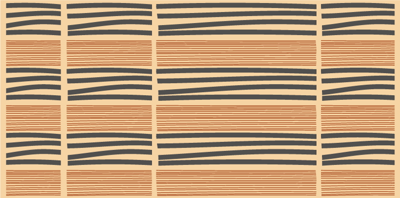Layered striped elegance bedroom vinyl carpet - TenStickers