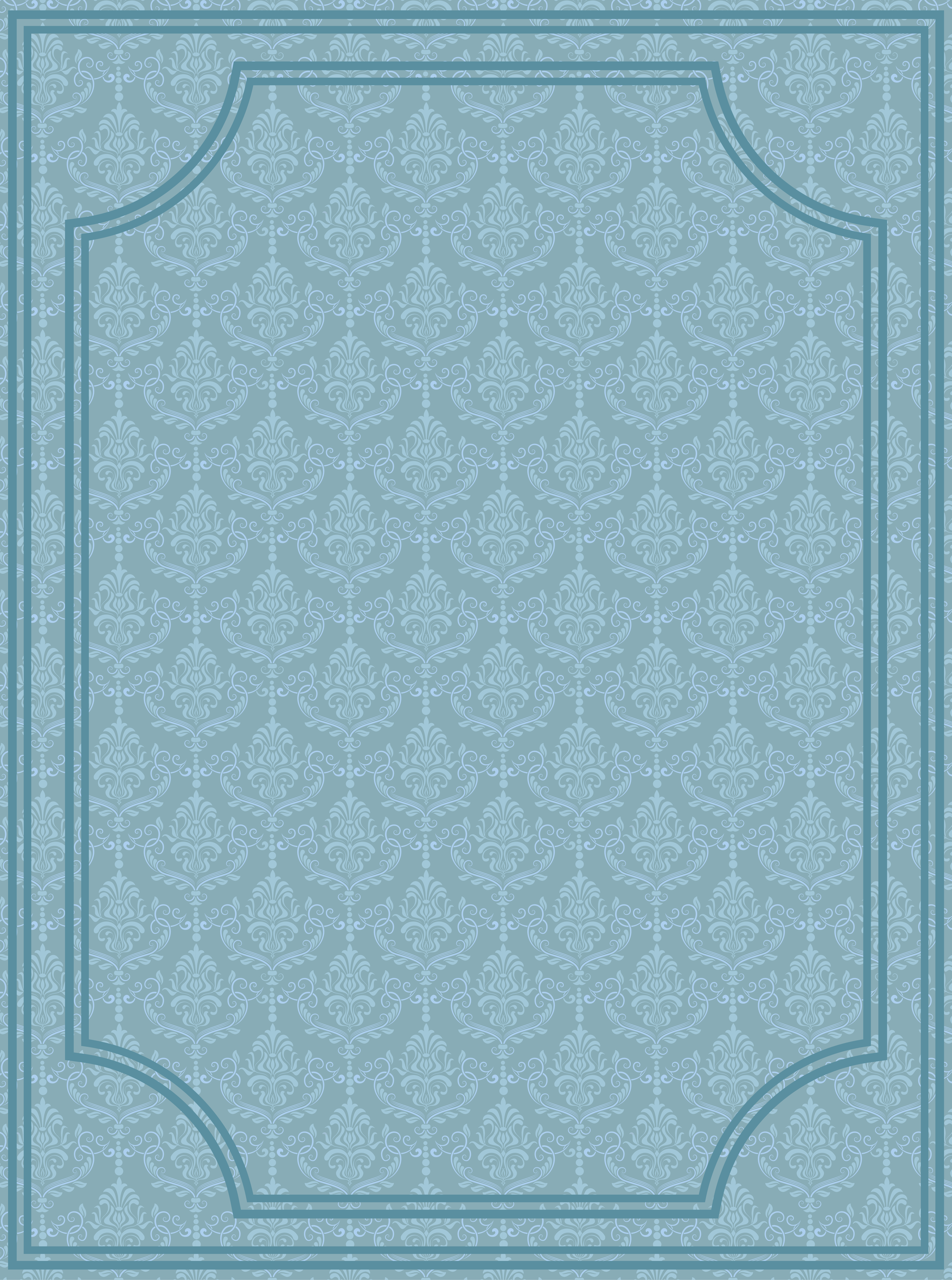 Soft blue baroque dining room vinyl carpet - TenStickers
