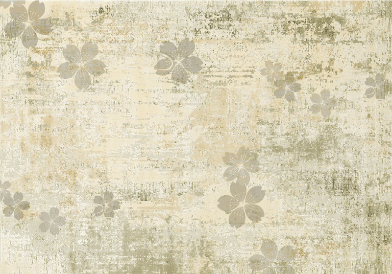 Subtle floral elegance living room vinyl carpet - TenStickers