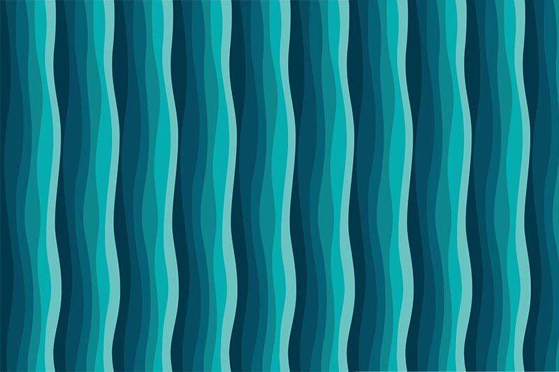 Serene blue waves living room vinyl carpet - TenStickers