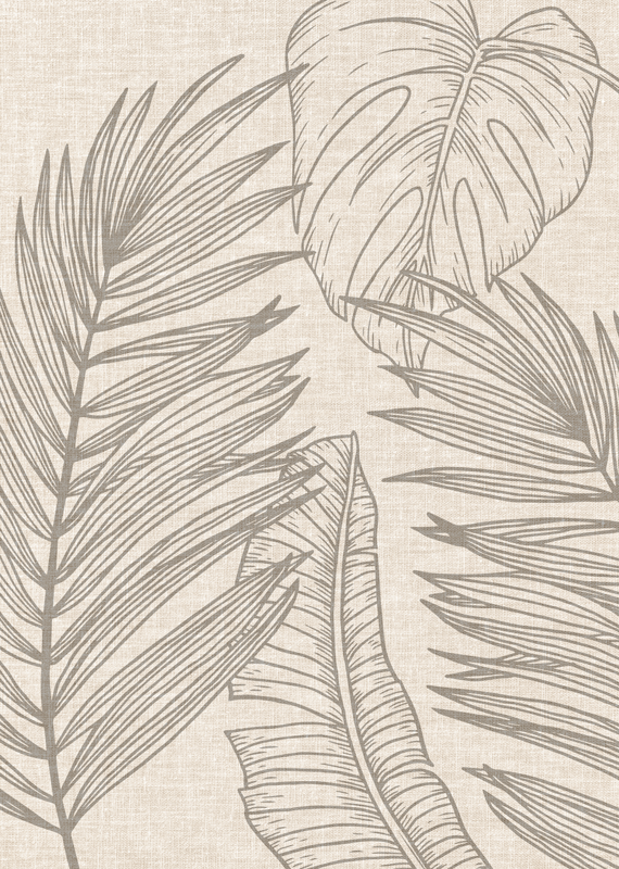 Tropical Fabric Effect floral rug - TenStickers