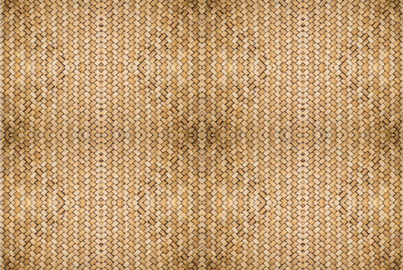 Woven bamboo bathroom flooring - TenStickers