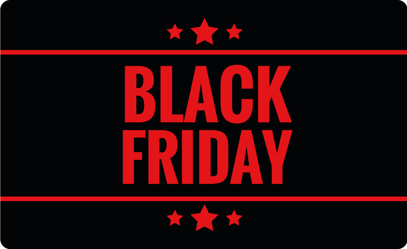 Black Friday text black carpet - TenStickers