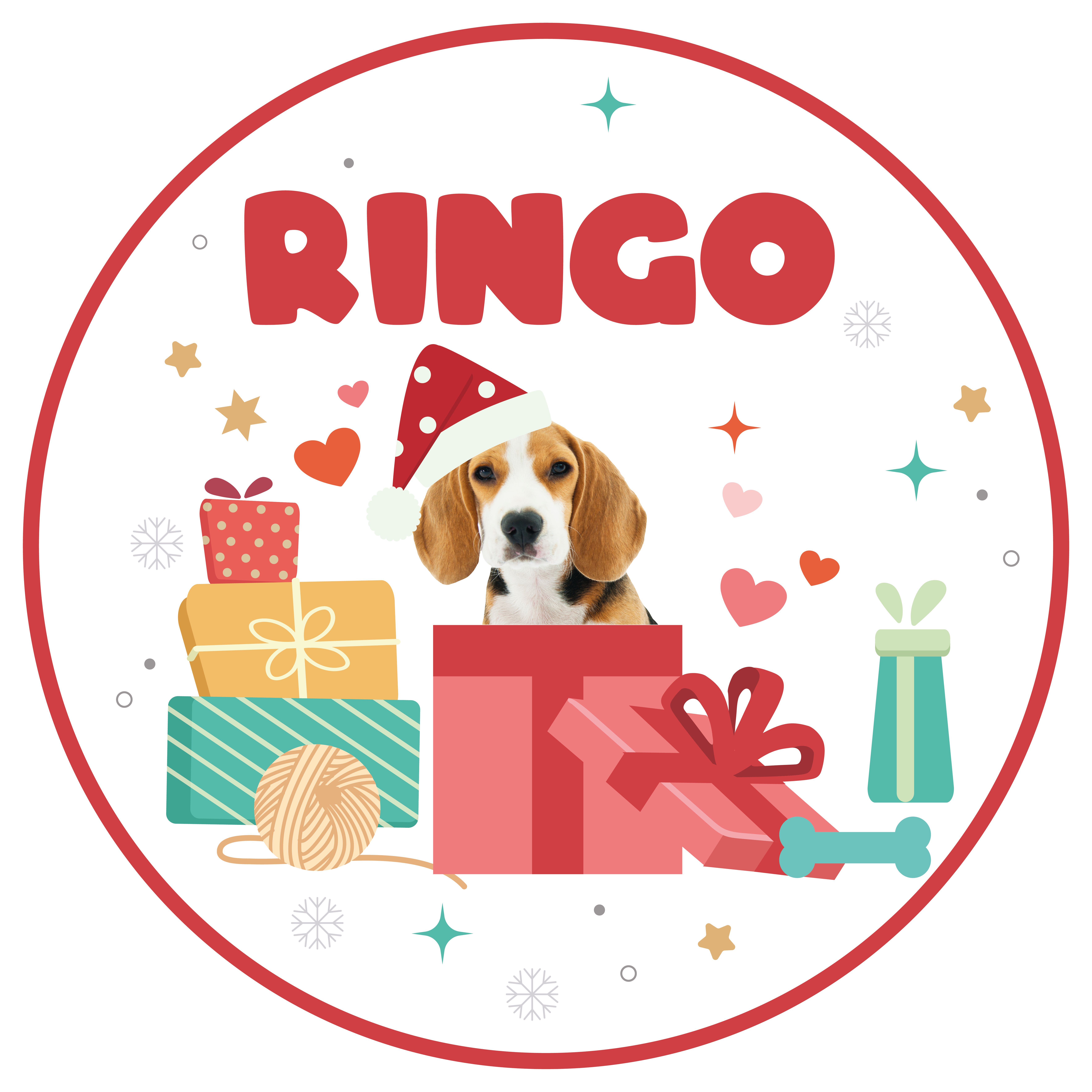 Personalized pet Christmas floor rug - TenStickers