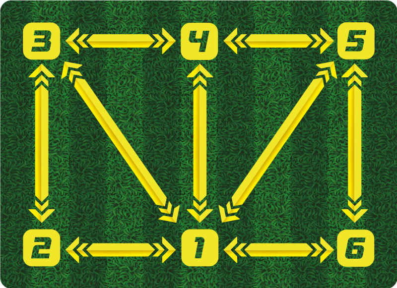 Football training rectangular rug - TenStickers