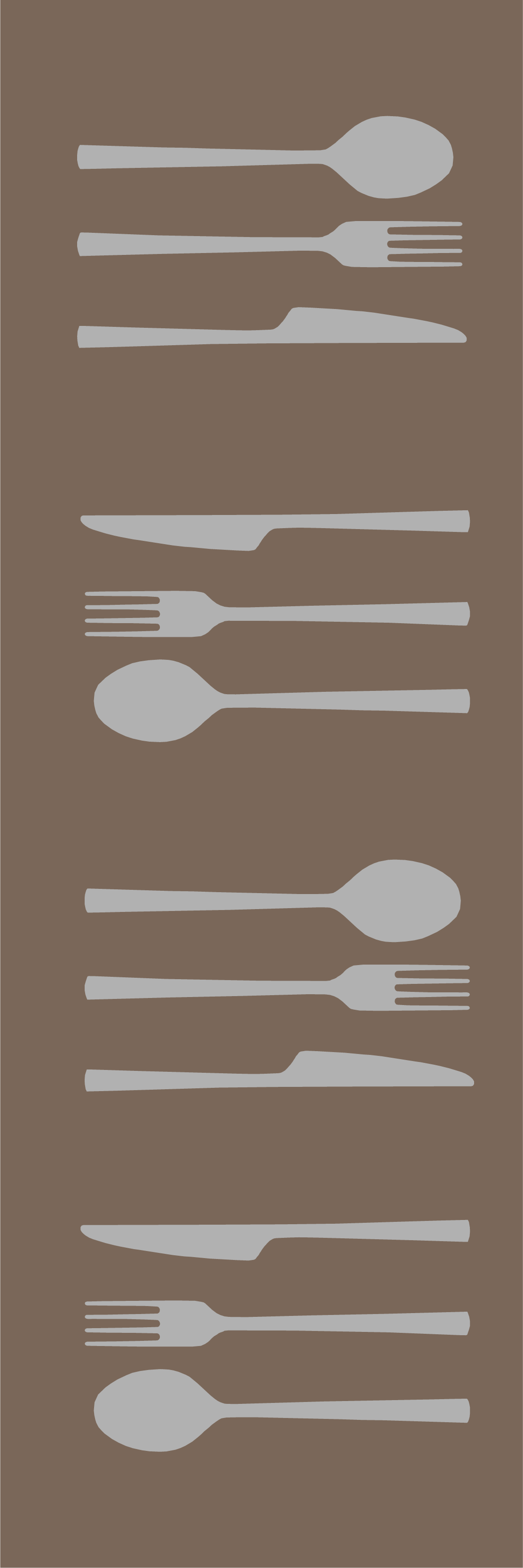 fork knife and spoon kitchen vinyl carpet - TenStickers