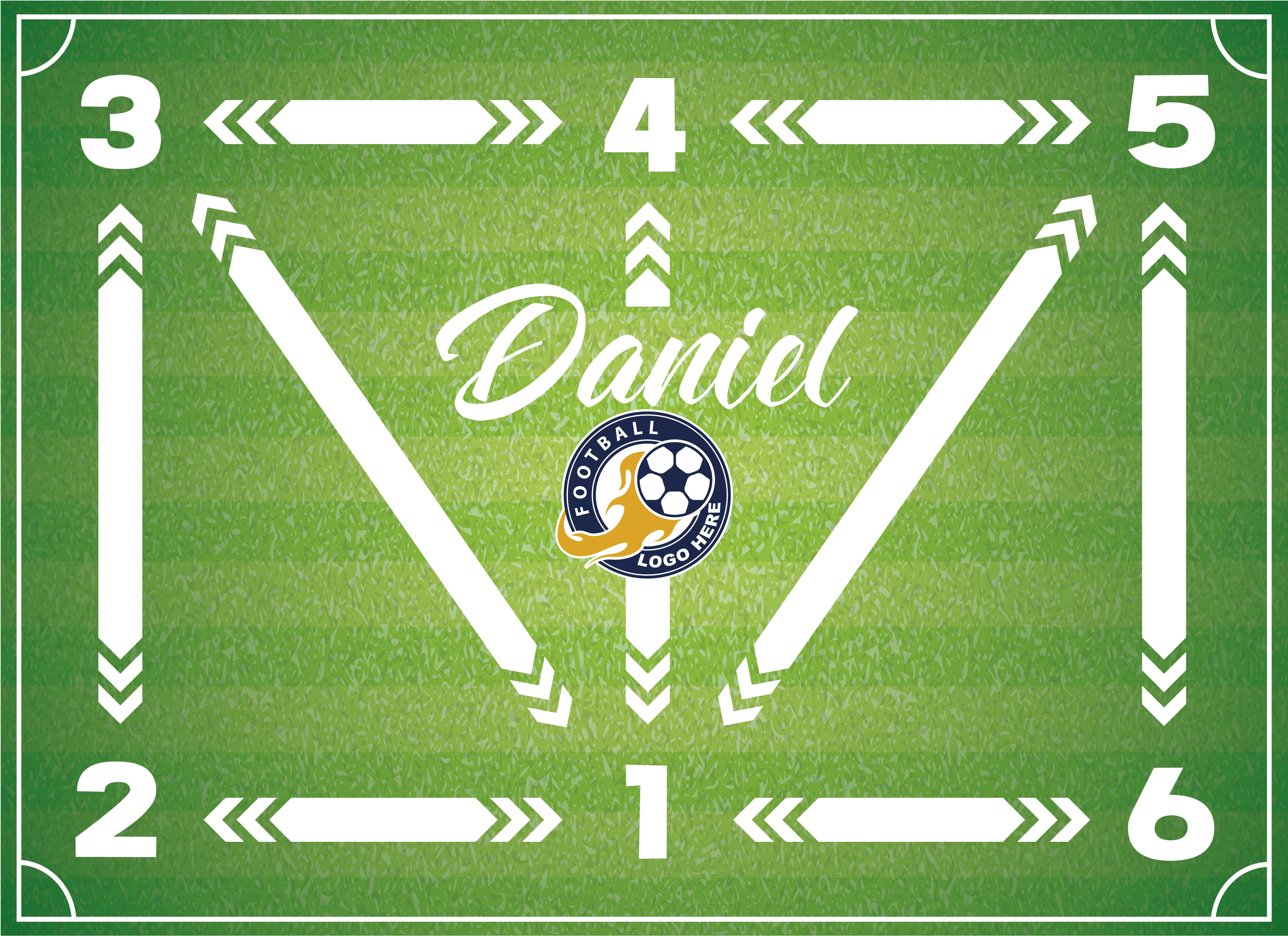 football training rectangular vinyl carpet - TenStickers