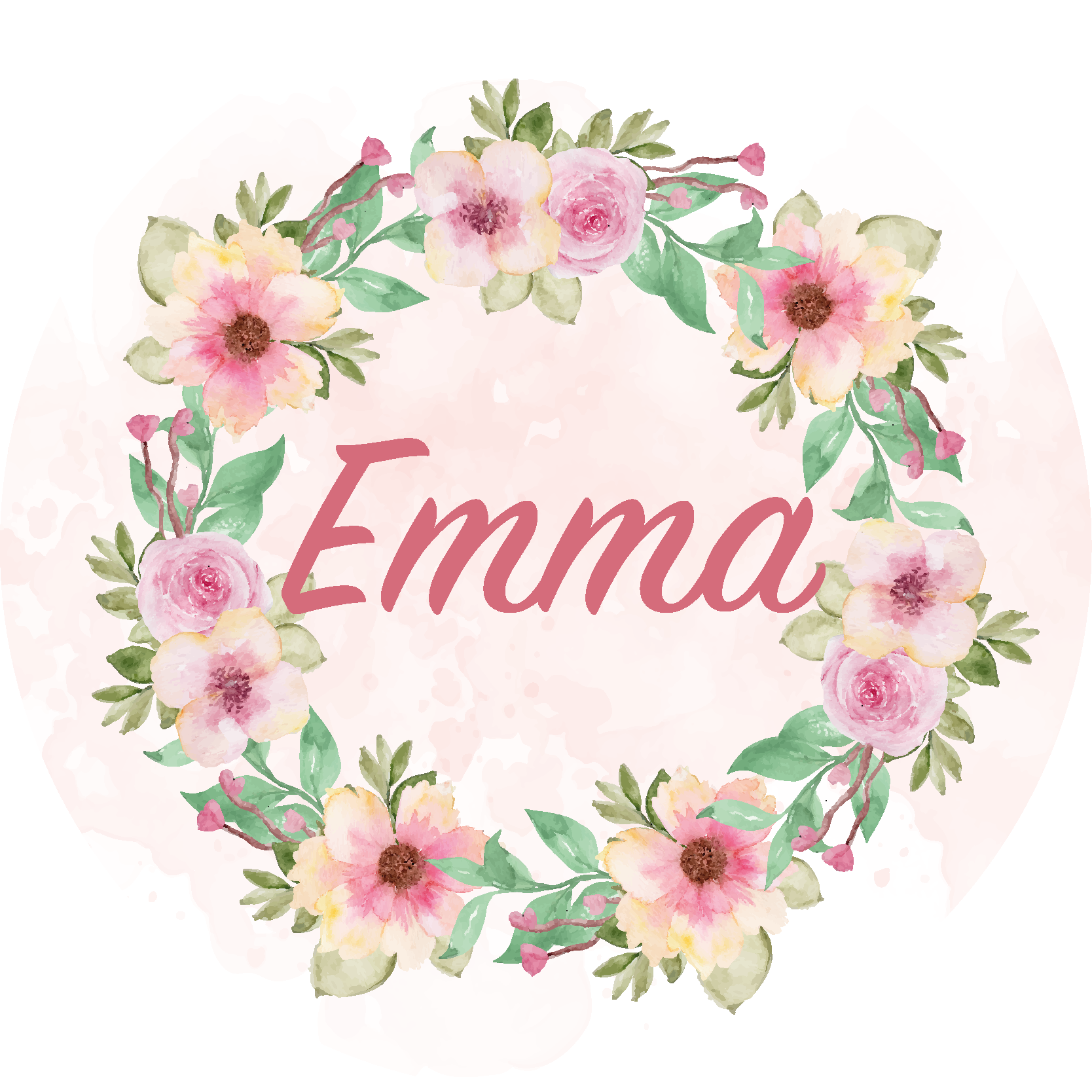 crown of flowers custom vinyl carpet - TenStickers