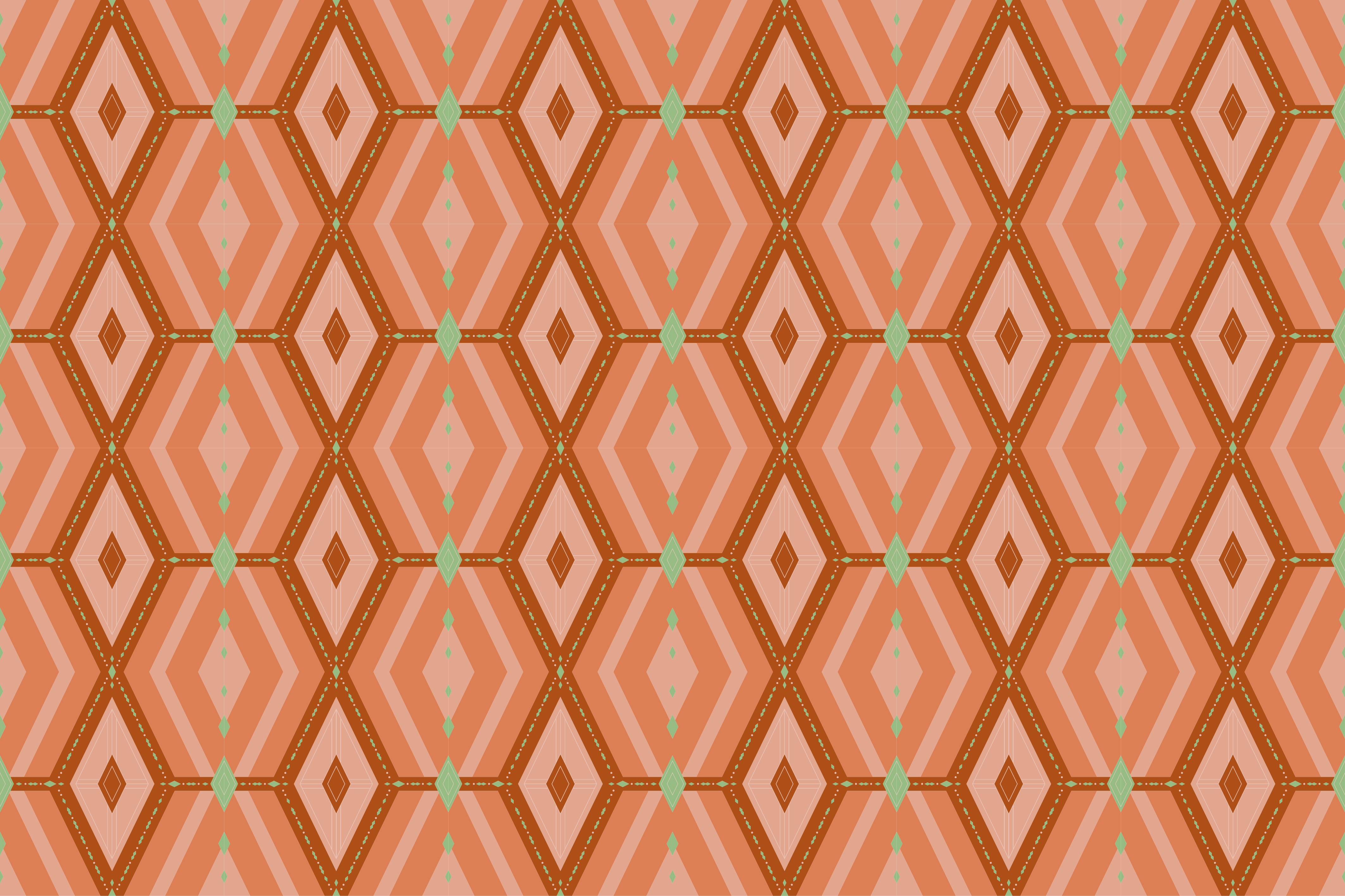 Geometric vinyl carpet in harmony of patterns - TenStickers