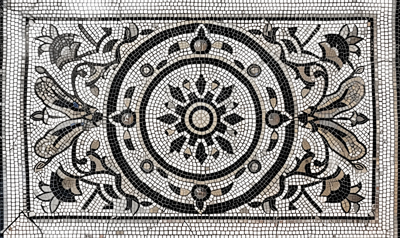 Art Nouveau design dining room vinyl carpet - TenStickers