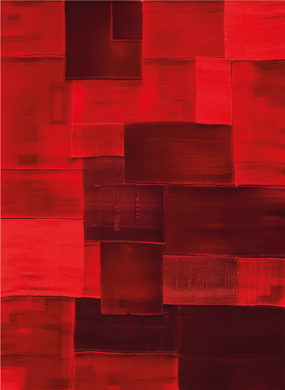 Reconstructed pattern red vinyl carpet - TenStickers