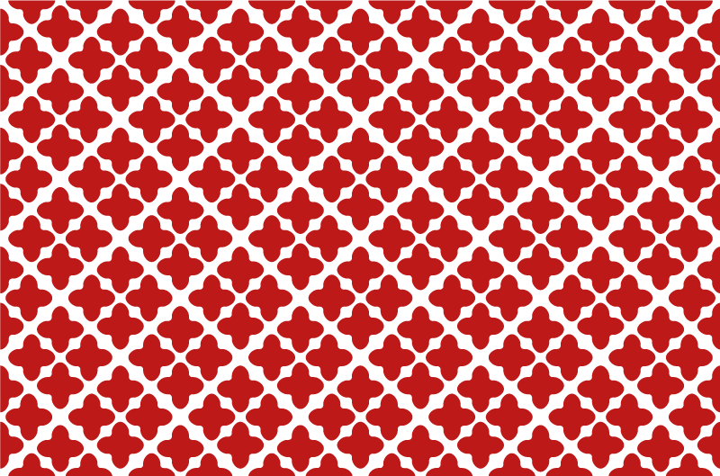 White geometric pattern red vinyl carpet - TenStickers