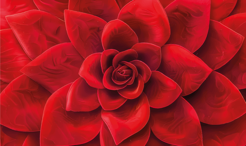 Flower petal design red vinyl carpet - TenStickers