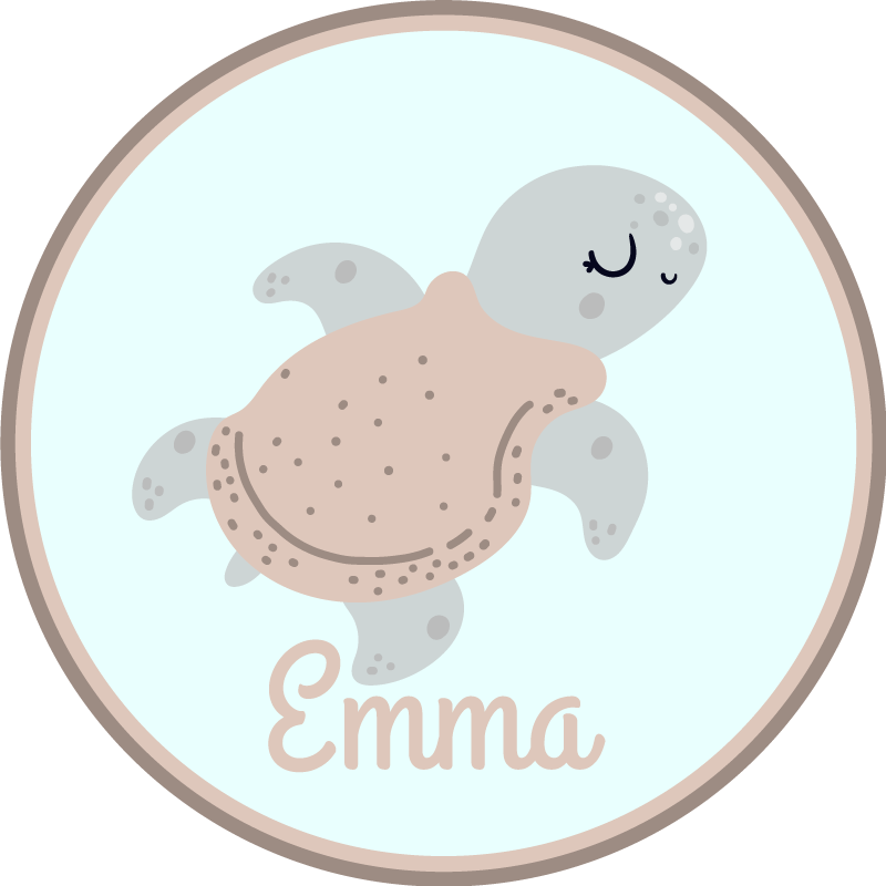 Customizable turtle custom vinyl carpet - TenStickers