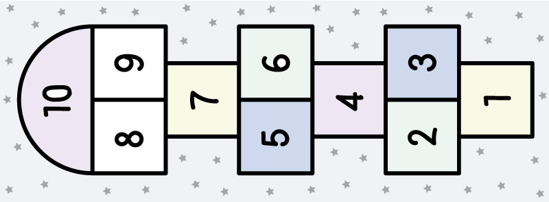 Hopscotch Play game vinyl carpet - TenStickers