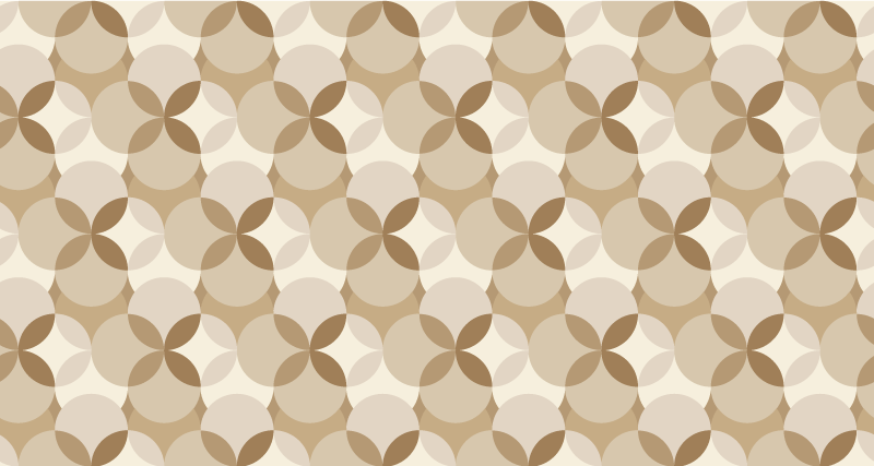 Circles beige vinyl carpet - TenStickers