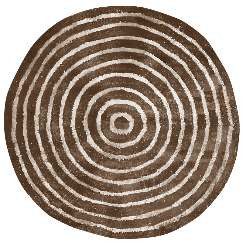 concentric circles beige vinyl carpet - TenStickers