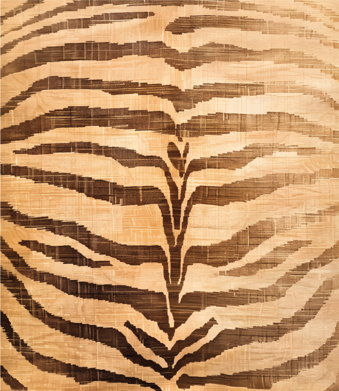 Tiger stripes beige vinyl carpet - TenStickers