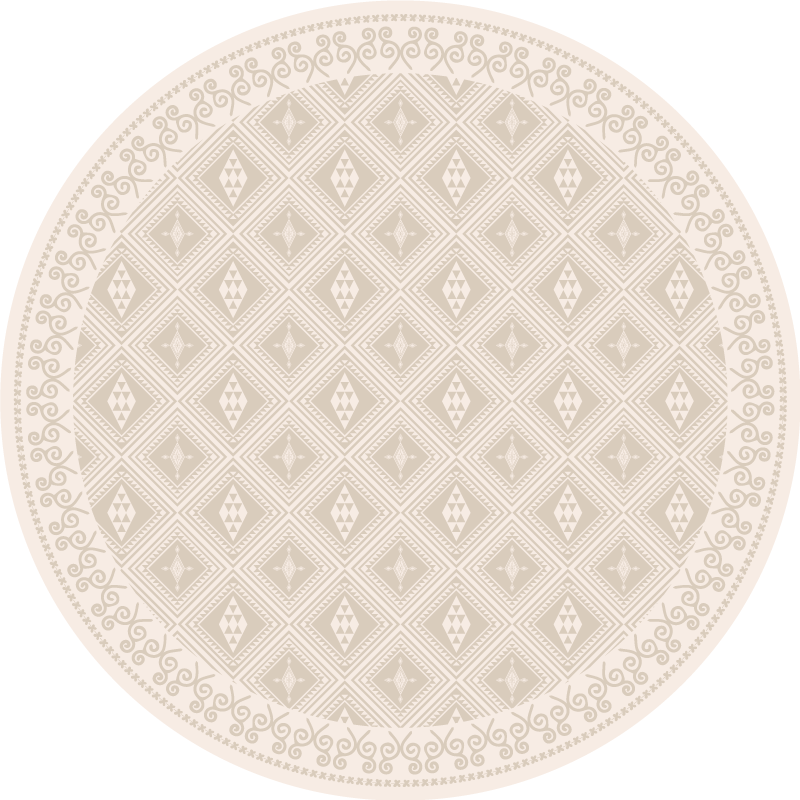 tribal losanges beige vinyl carpet - TenStickers