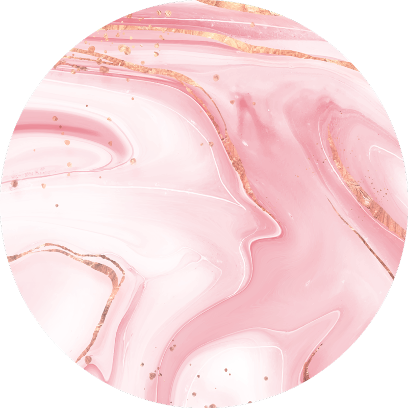 Round shaped pink & white colors marble vinyl carpet - TenStickers