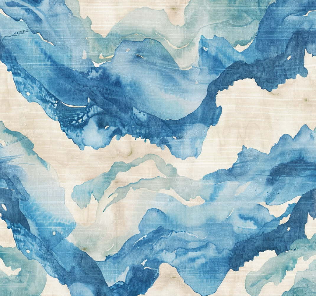 Marbled waves blue vinyl carpet - TenStickers